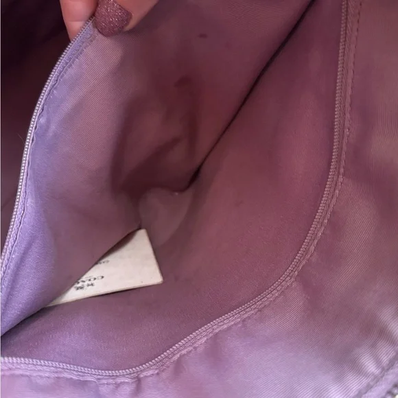 Coach Lavender Leather Tote Bag - Picture 4 of 6